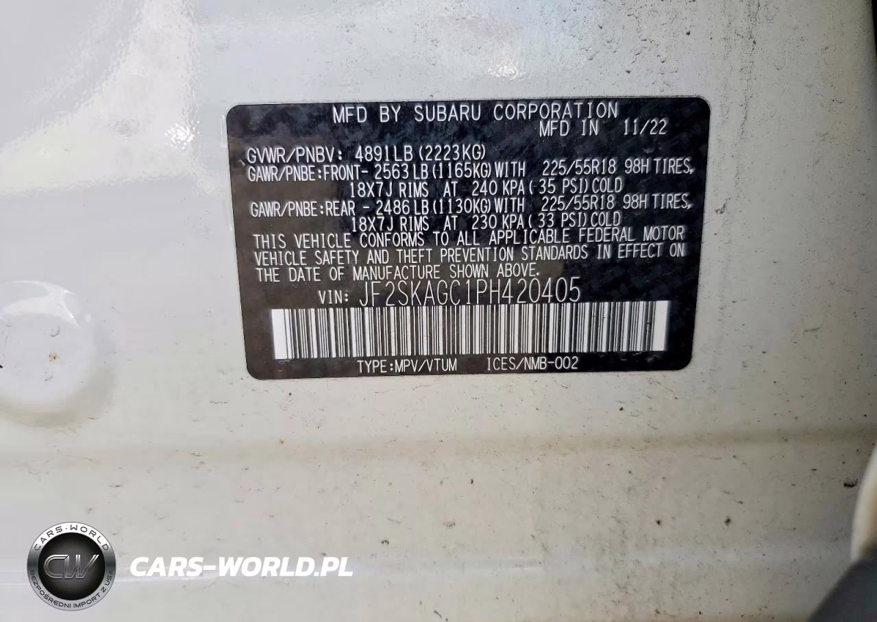 2023 Subaru Forester Sport VIN:JF2SKAGC1PH420405 - 14