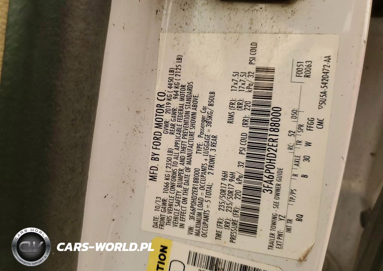 2014 Ford Fusion Se VIN:3FA6P0HD2ER188000 - 13