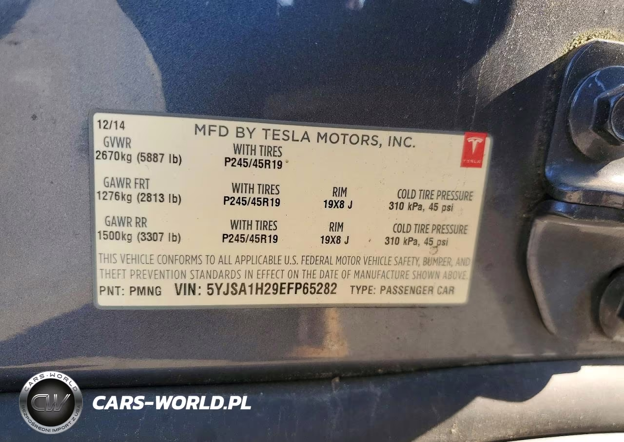 2014 Tesla Model S VIN:5YJSA1H29EFP65282 - 12