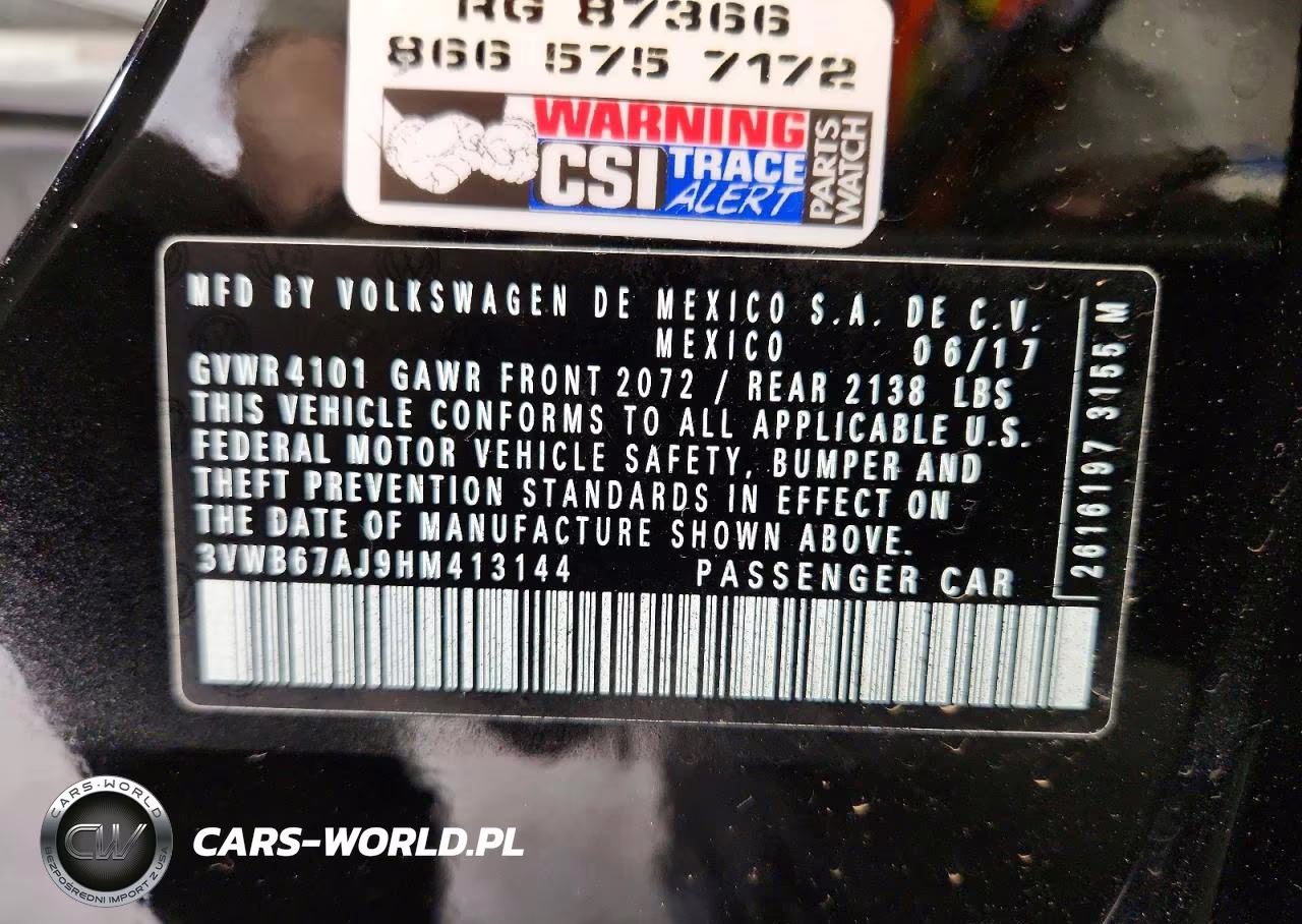 2017 Volkswagen Jetta Se VIN:3VWB67AJ9HM413144 - 13