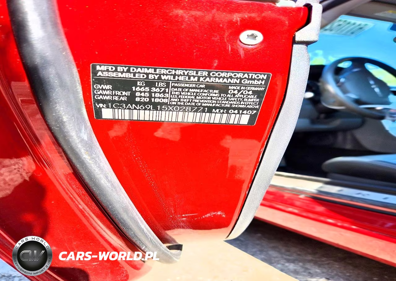 2005 Chrysler Crossfire Limited VIN:1C3AN69L15X028771 - 12