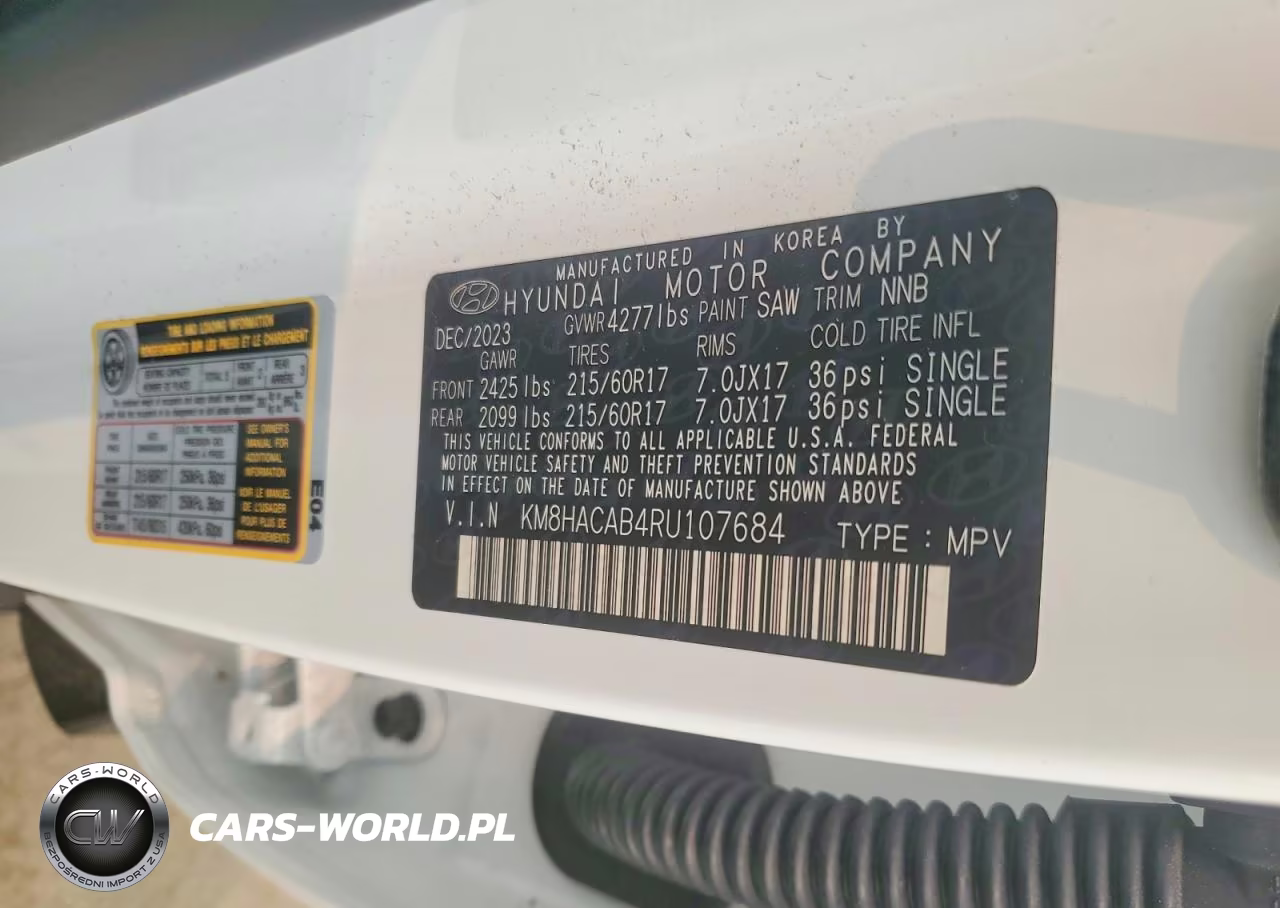 2024 Hyundai Kona Se VIN:KM8HACAB4RU107684 - 13