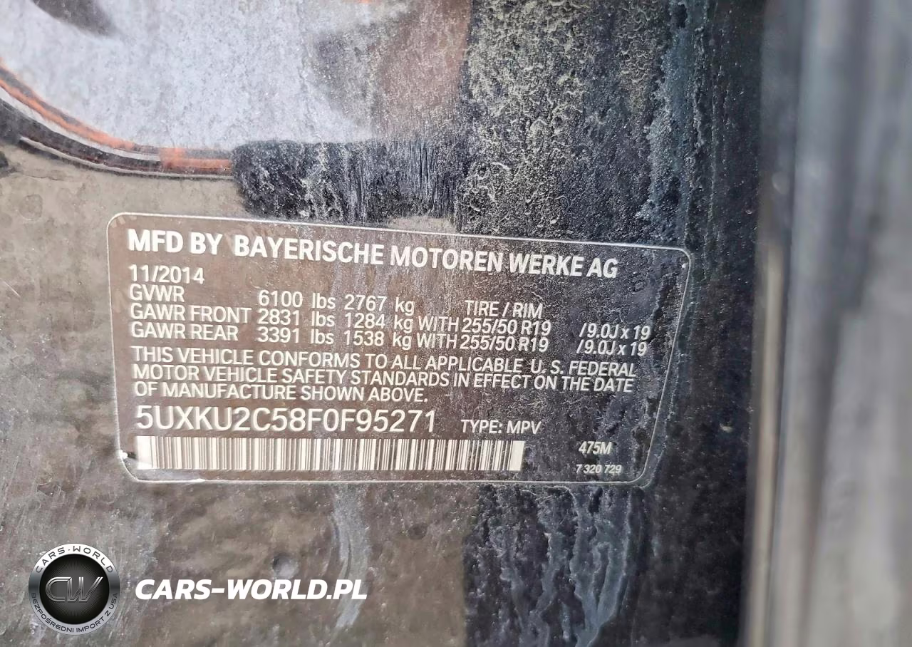 2015 BMW X6 xDrive35I VIN:5UXKU2C58F0F95271 - 13