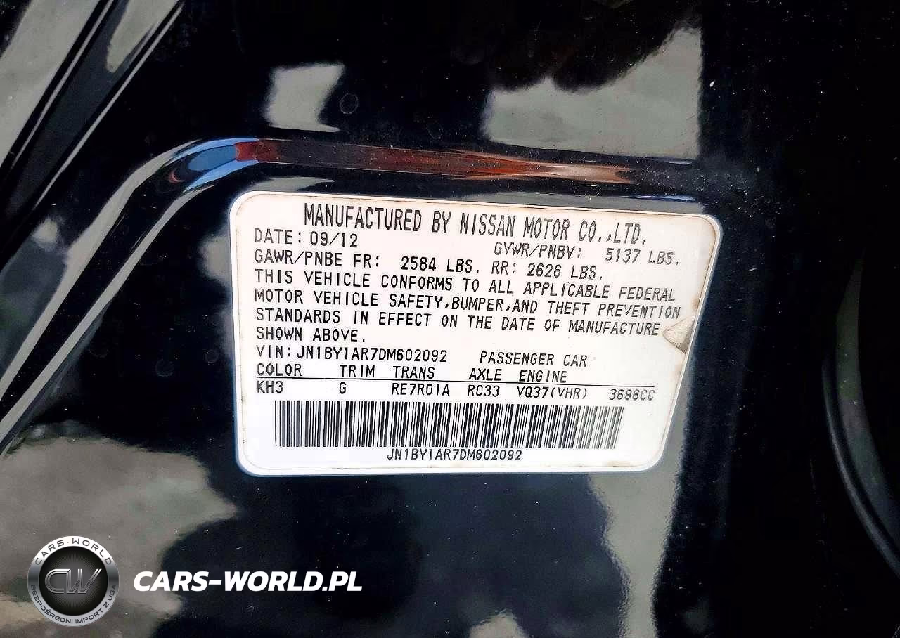2013 Infiniti M37 VIN:JN1BY1AR7DM602092 - 13