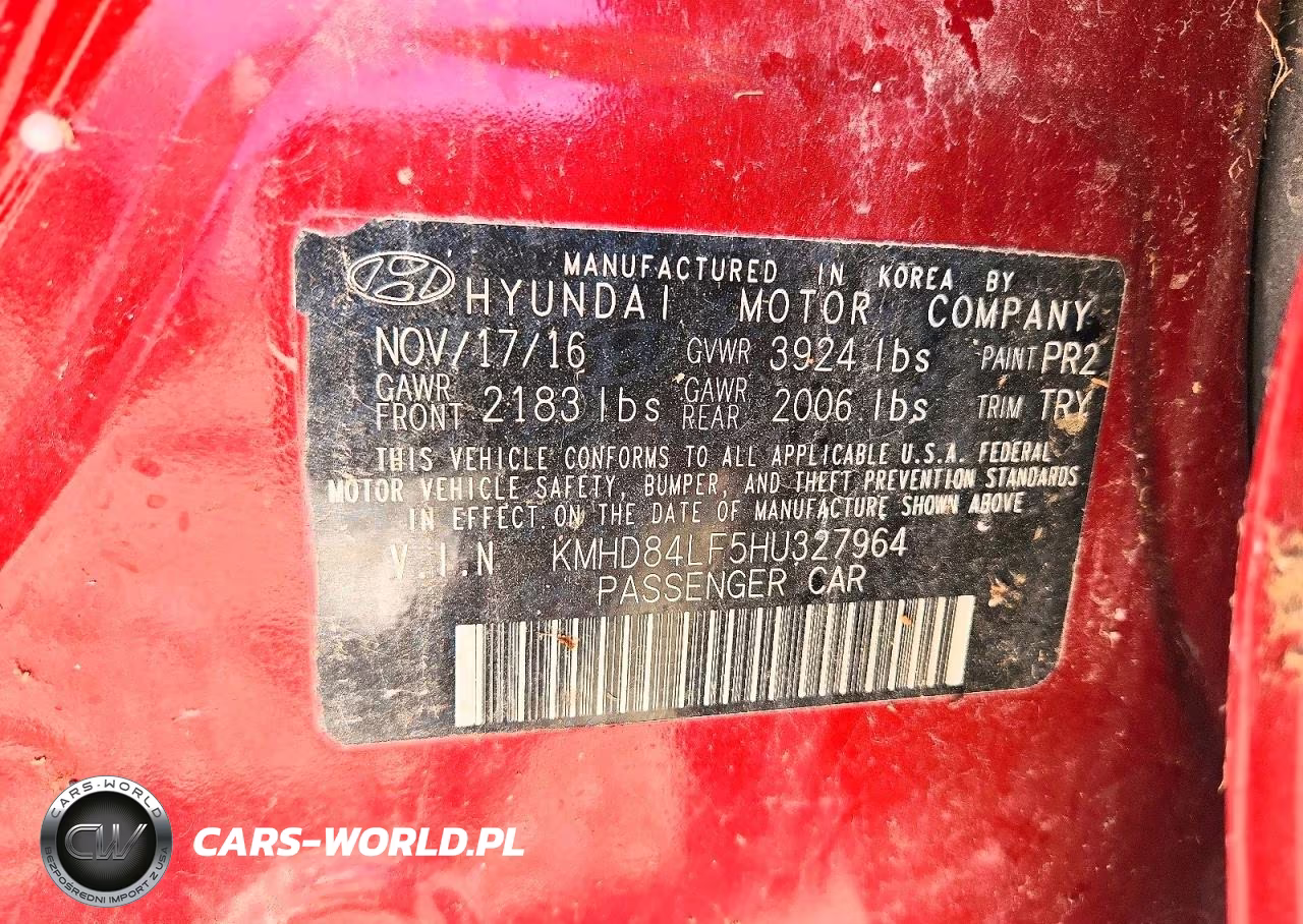 2017 Hyundai Elantra Limited VIN:KMHD84LF5HU327964 - 12