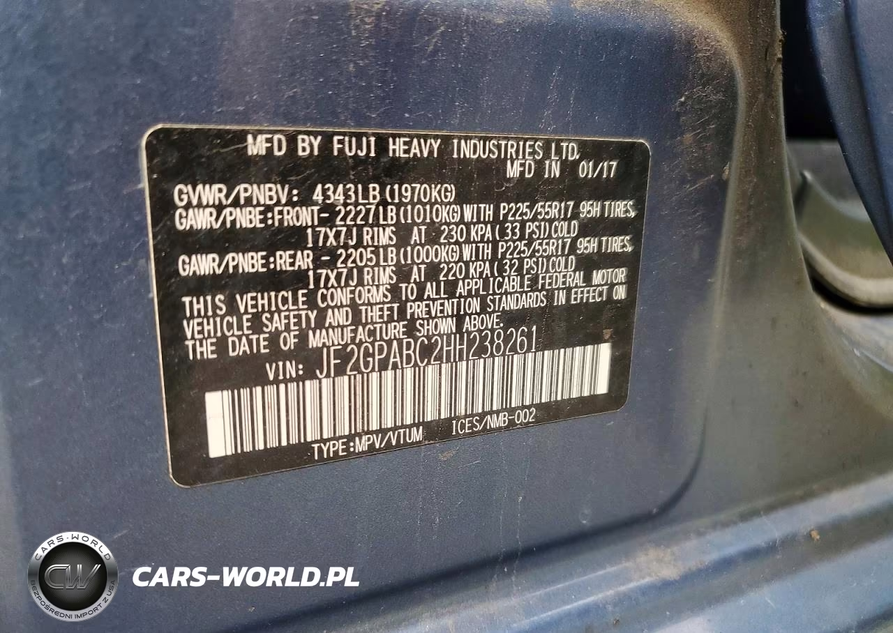 2017 Subaru Crosstrek Premium VIN:JF2GPABC2HH238261 - 13