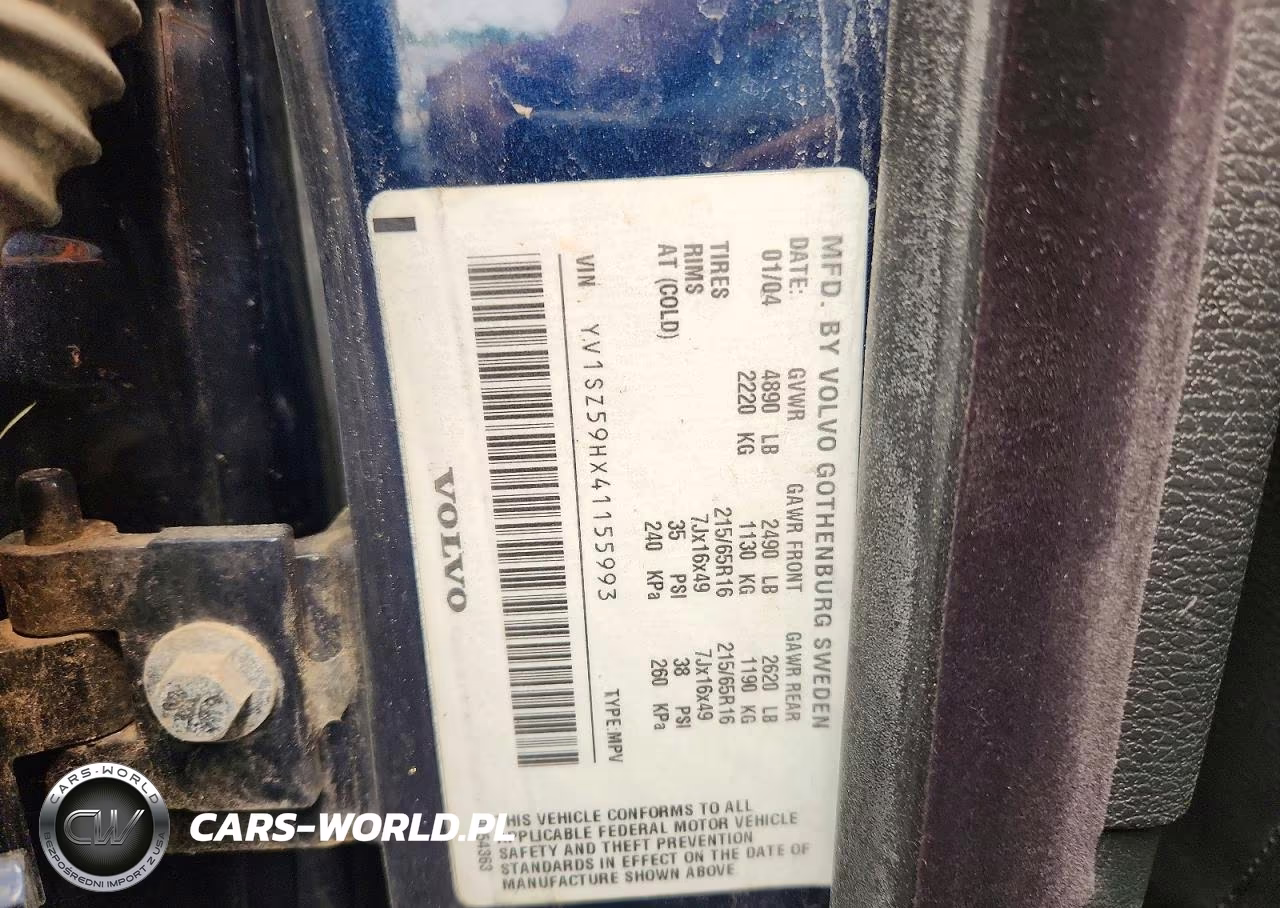 2004 Volvo Xc70 VIN:YV1SZ59HX41155993 - 12