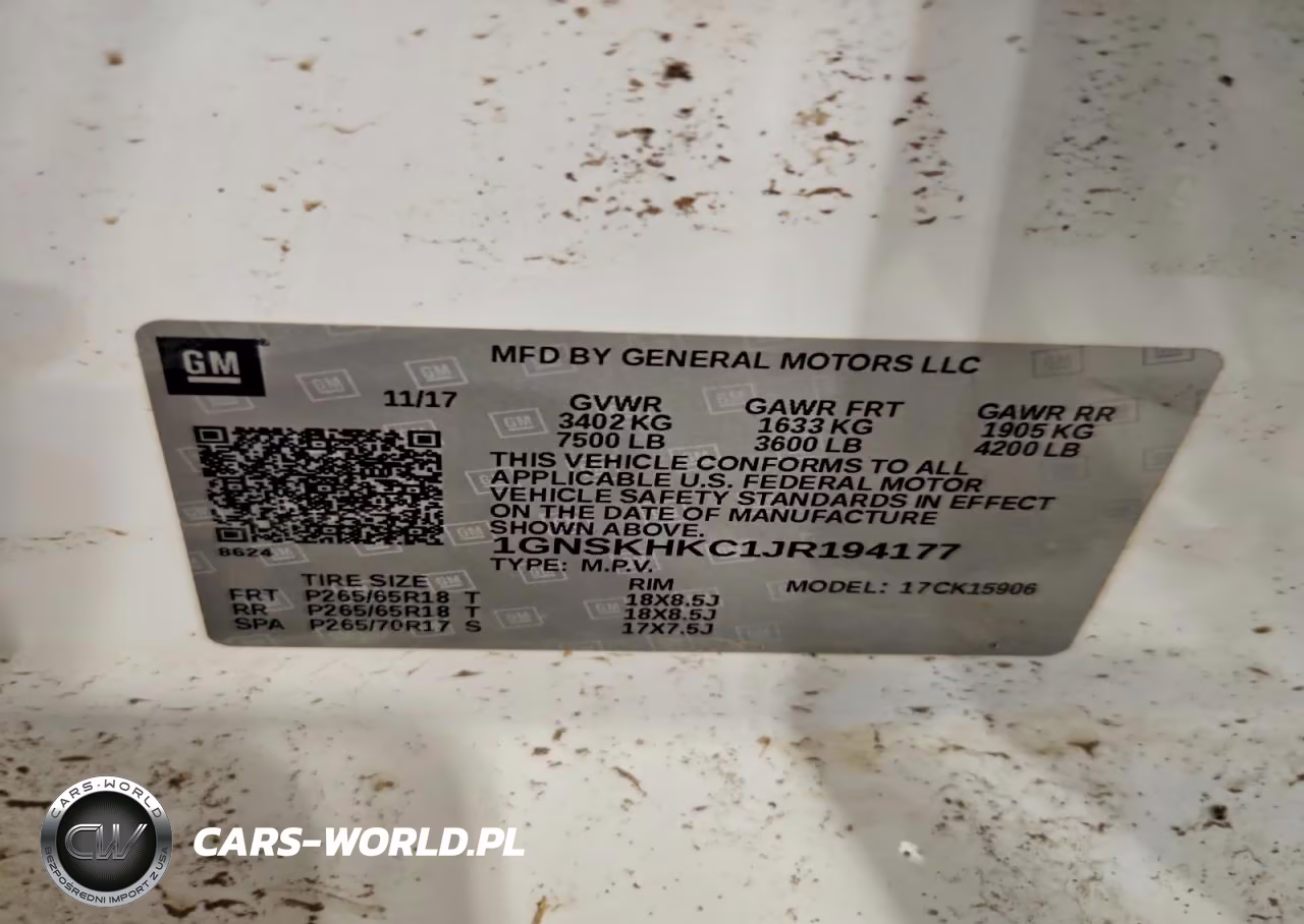 2018 Chevrolet Suburban K1500 Lt VIN:1GNSKHKC1JR194177 - 13