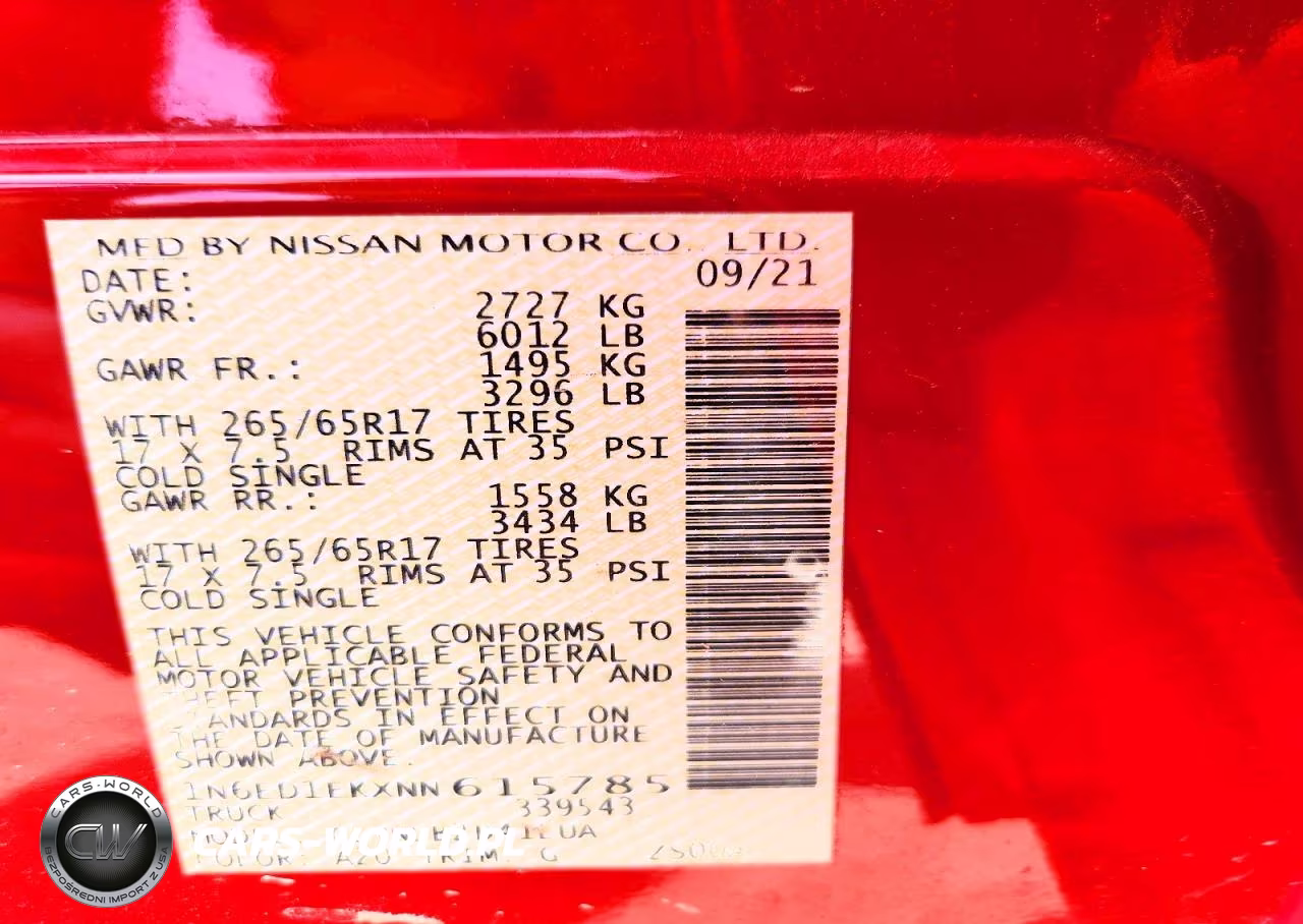 2022 Nissan Frontier Sv VIN:1N6ED1EKXNN615785 - 12