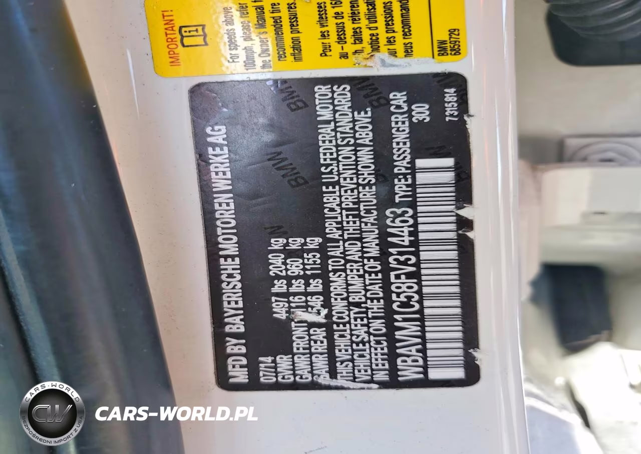 2015 BMW X1 Sdrive28I VIN:WBAVM1C58FV314463 - 12