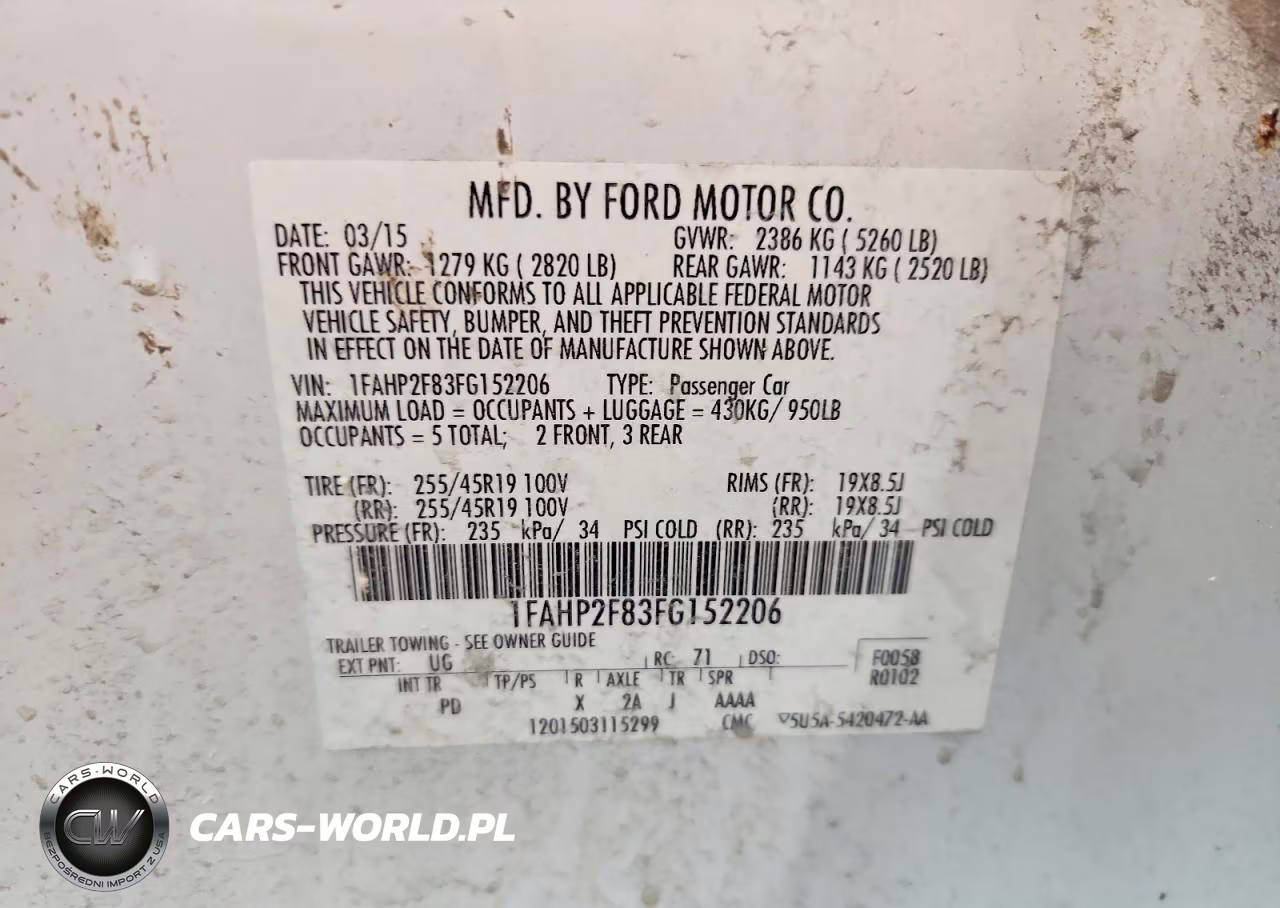 2015 Ford Taurus Limited VIN:1FAHP2F83FG152206 - 12