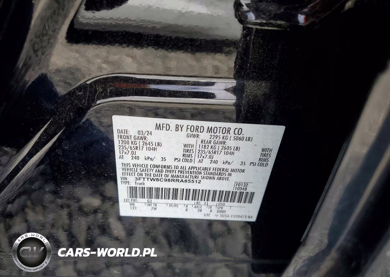 2024 Ford Maverick Xlt Tremor VIN:3FTTW8C98RRA85512 - 12