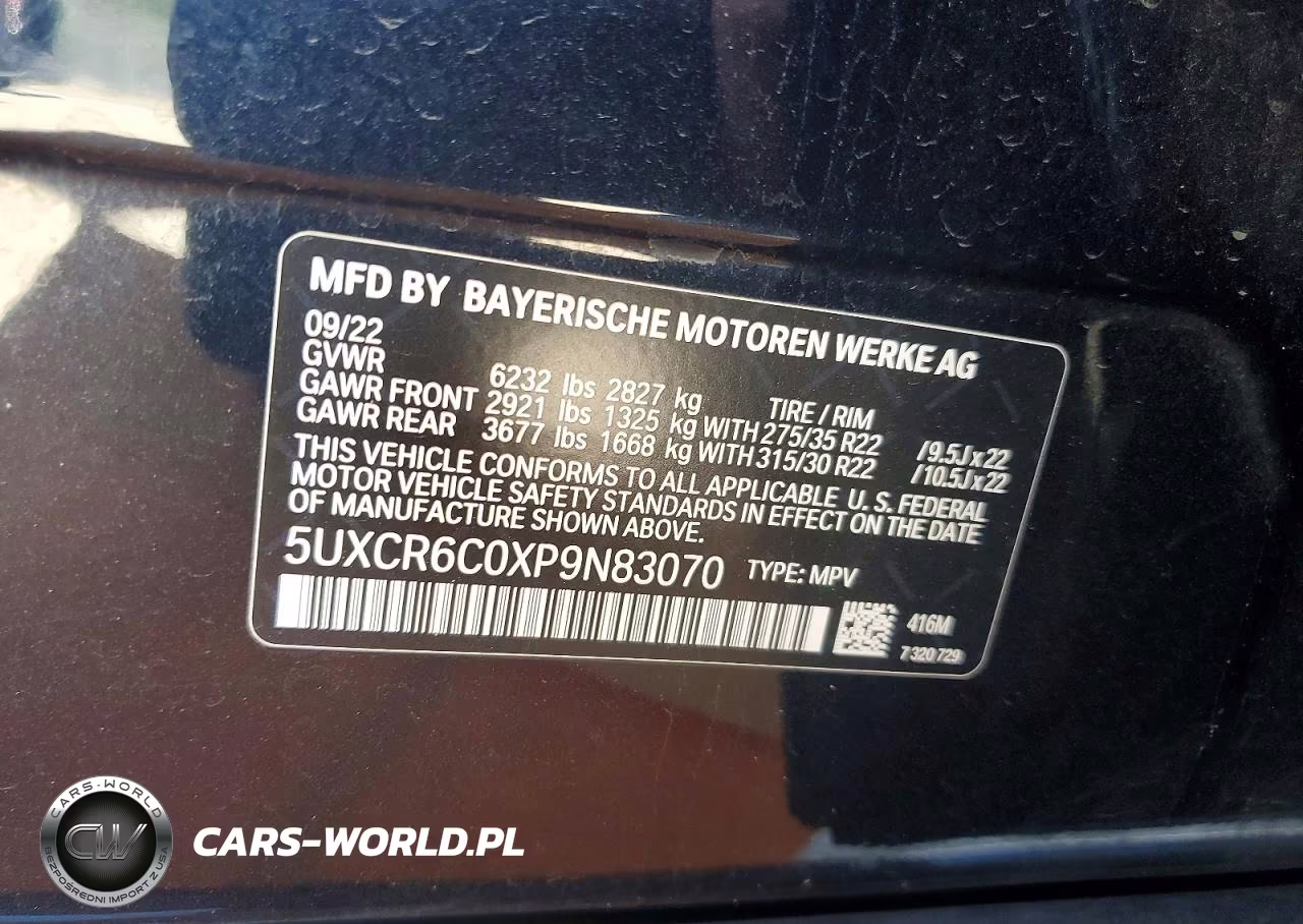 2023 BMW X5 xDrive40I VIN:5UXCR6C0XP9N83070 - 13
