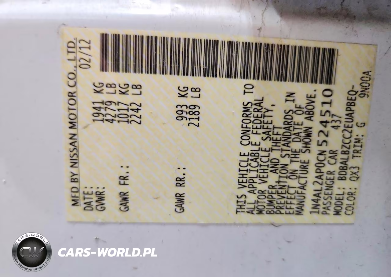 2012 Nissan Altima Base VIN:1N4AL2AP0CN524510 - 13