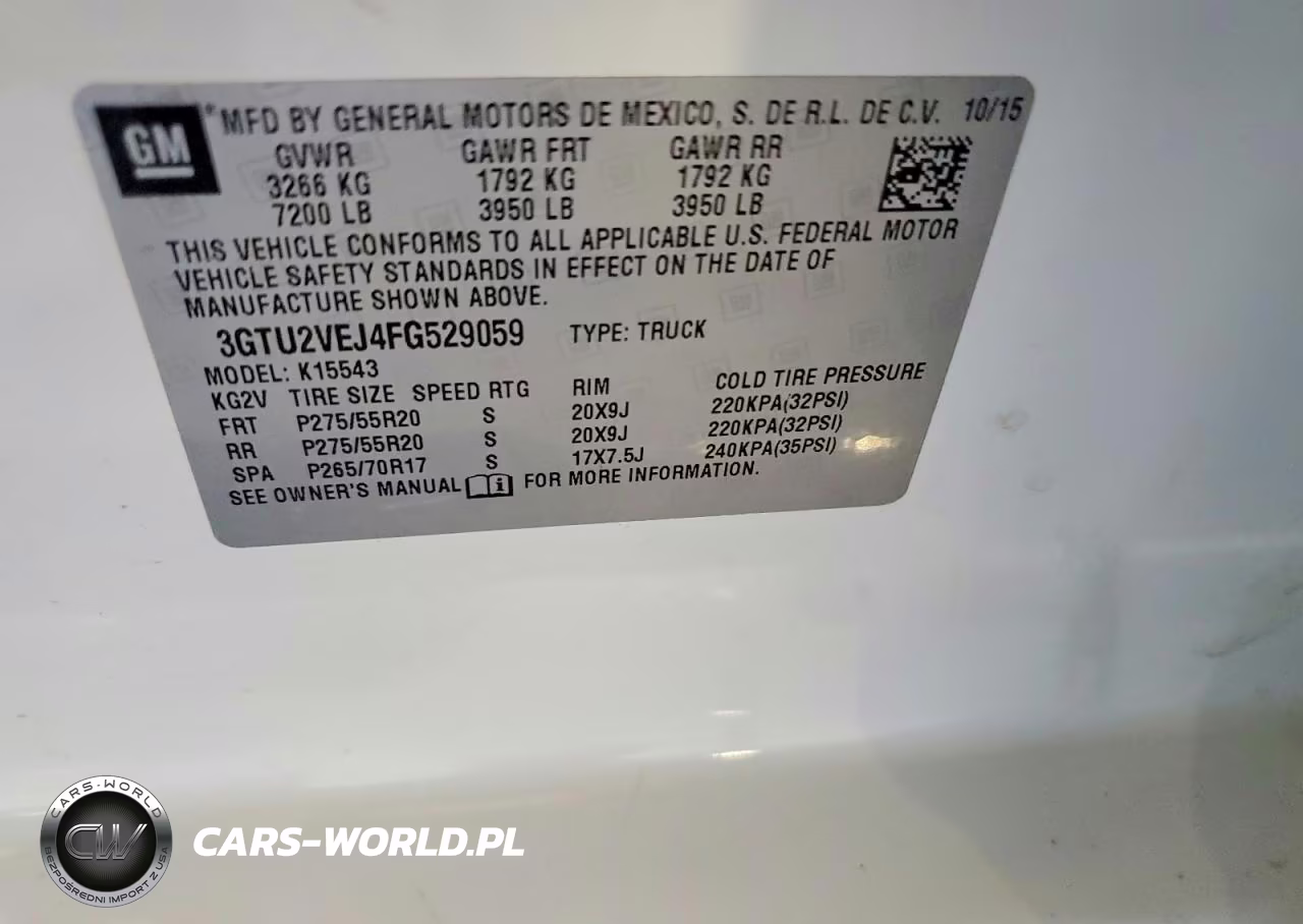 2015 GMC Sierra K1500 Slt VIN:3GTU2VEJ4FG529059 - 12