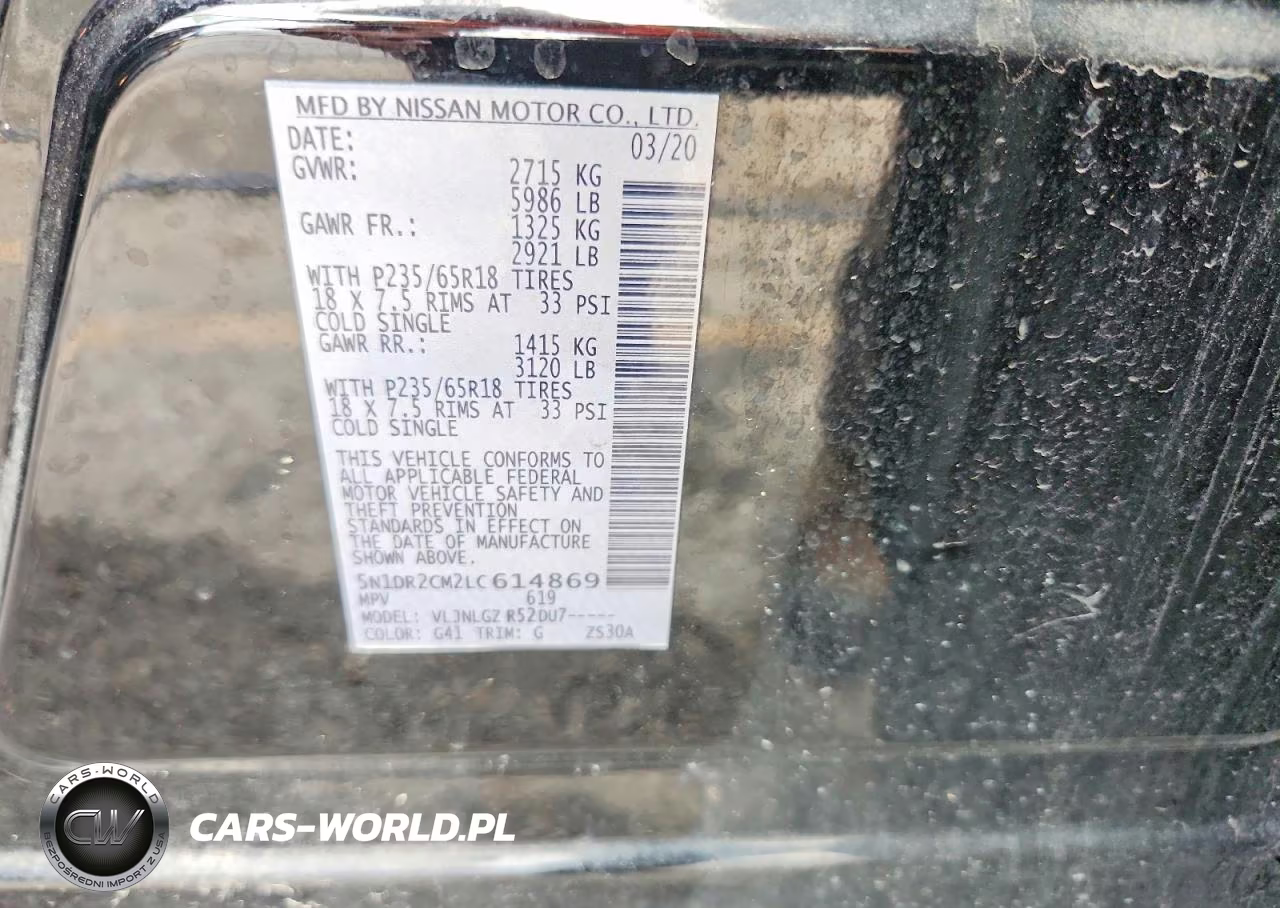 2020 Nissan Pathfinder Sl VIN:5N1DR2CM2LC614869 - 13