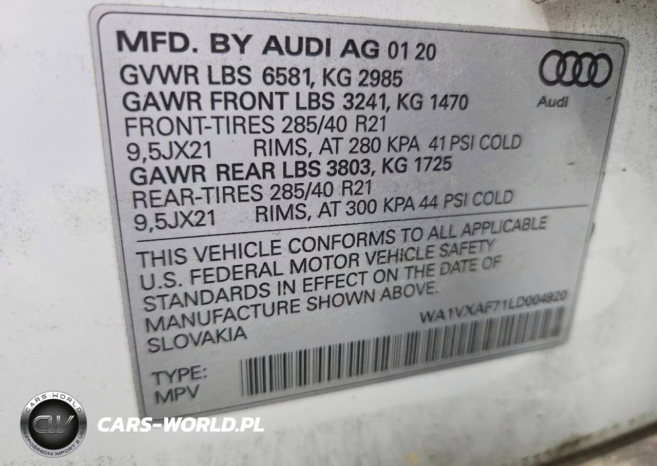 2020 Audi Q7 Prestige VIN:WA1VXAF71LD004920 - 14