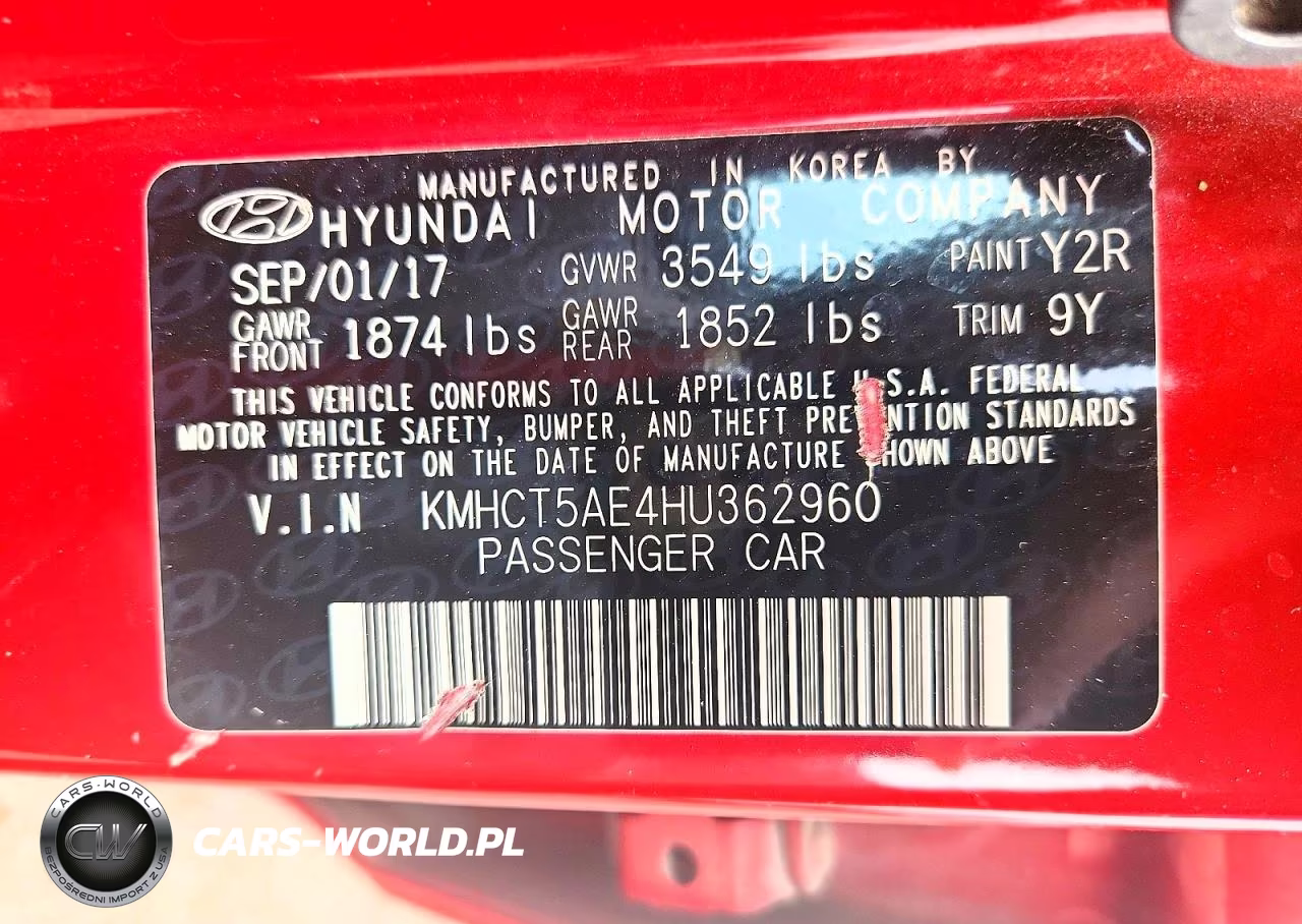2017 Hyundai Accent Se VIN:KMHCT5AE4HU362960 - 12