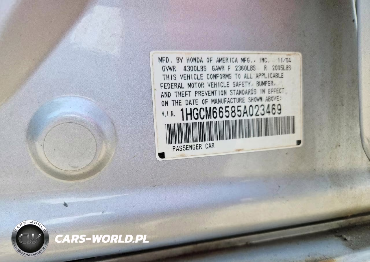 2005 Honda Accord Ex VIN:1HGCM66585A023469 - 12