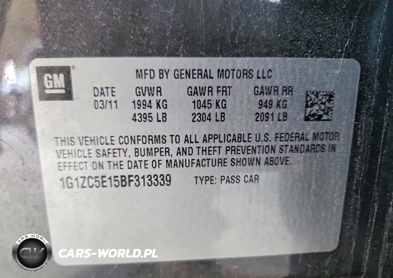 2011 Chevrolet Malibu 1Lt VIN:1G1ZC5E15BF313339 - 12