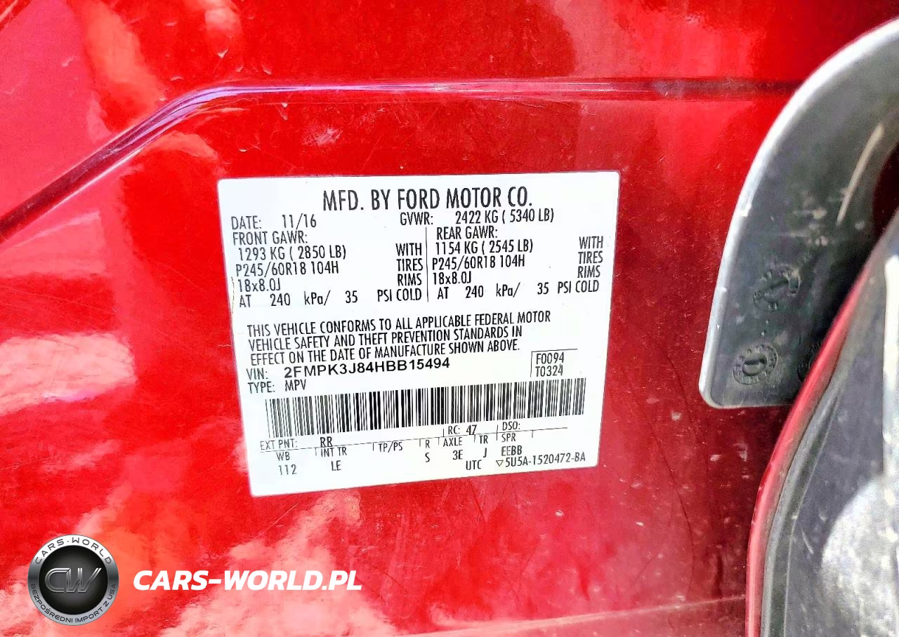 2017 Ford Edge Sel VIN:2FMPK3J84HBB15494 - 13