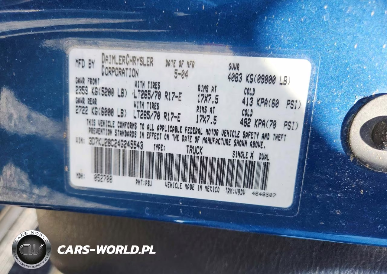 2004 Dodge Ram 2500 St VIN:3D7KU28C24G245543 - 12