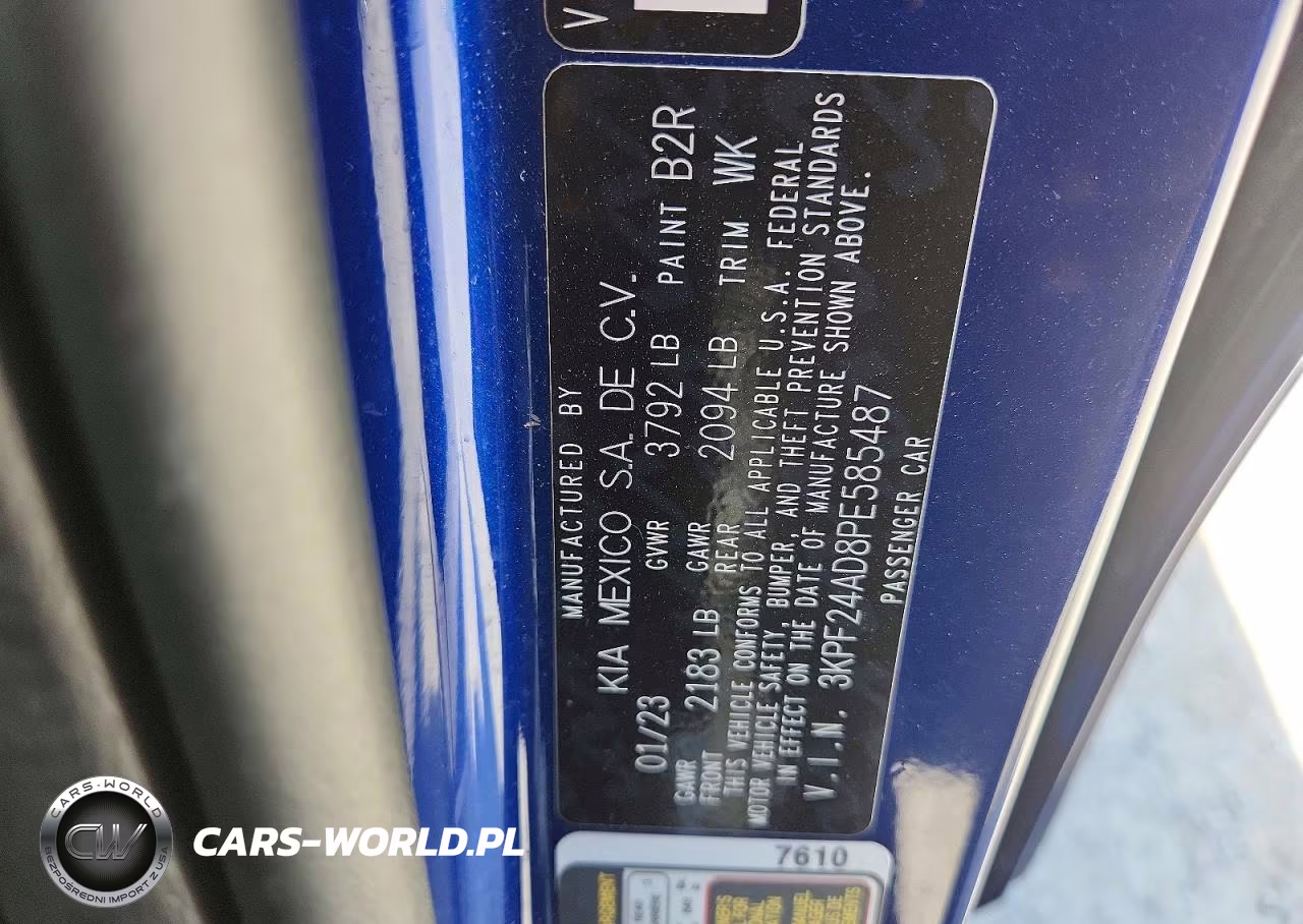 2023 Kia Forte Lxs VIN:3KPF24AD8PE585487 - 12
