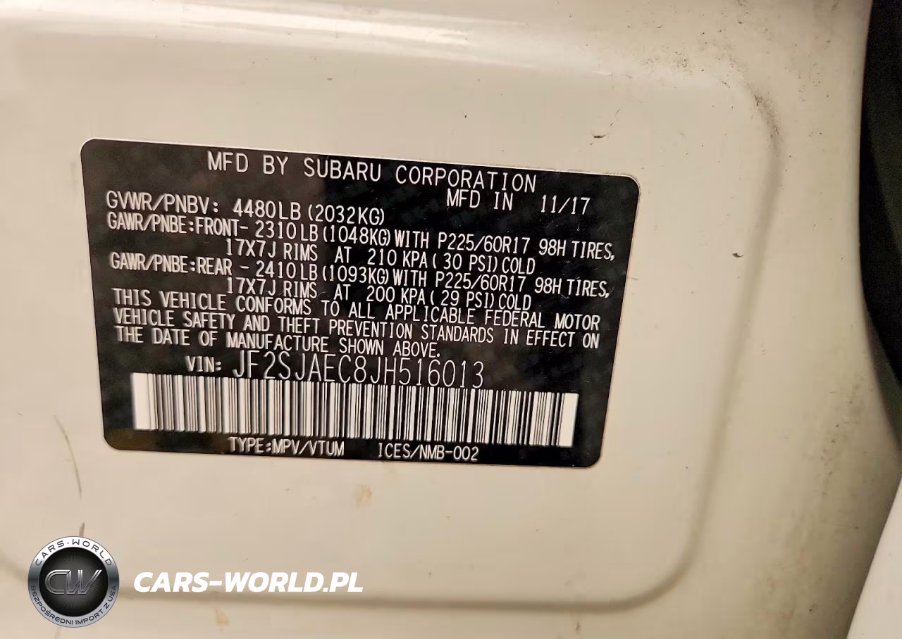 2018 Subaru Forester 2.5I Premium VIN:JF2SJAEC8JH516013 - 14