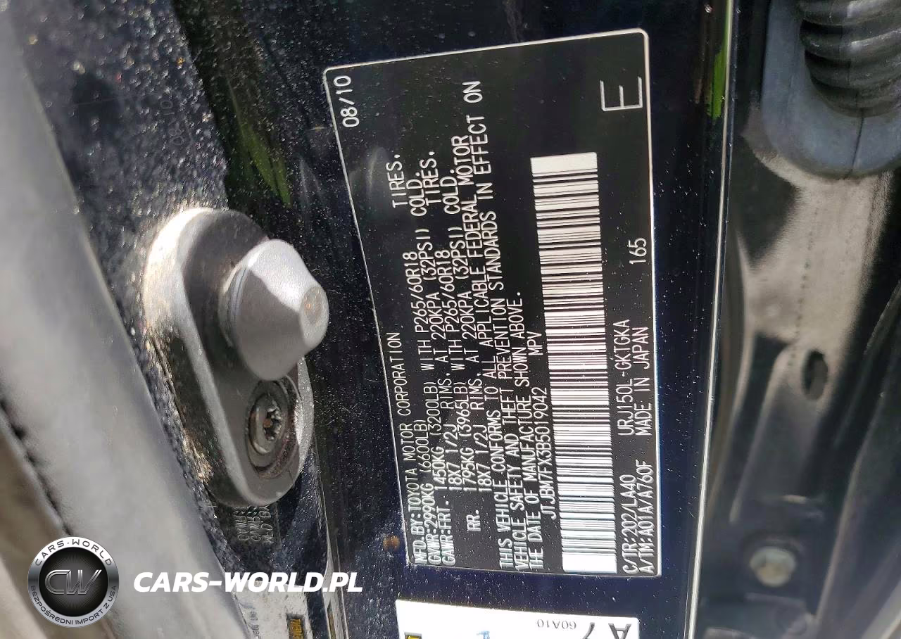 2011 Lexus Gx 460 VIN:JTJBM7FX3B5019042 - 13