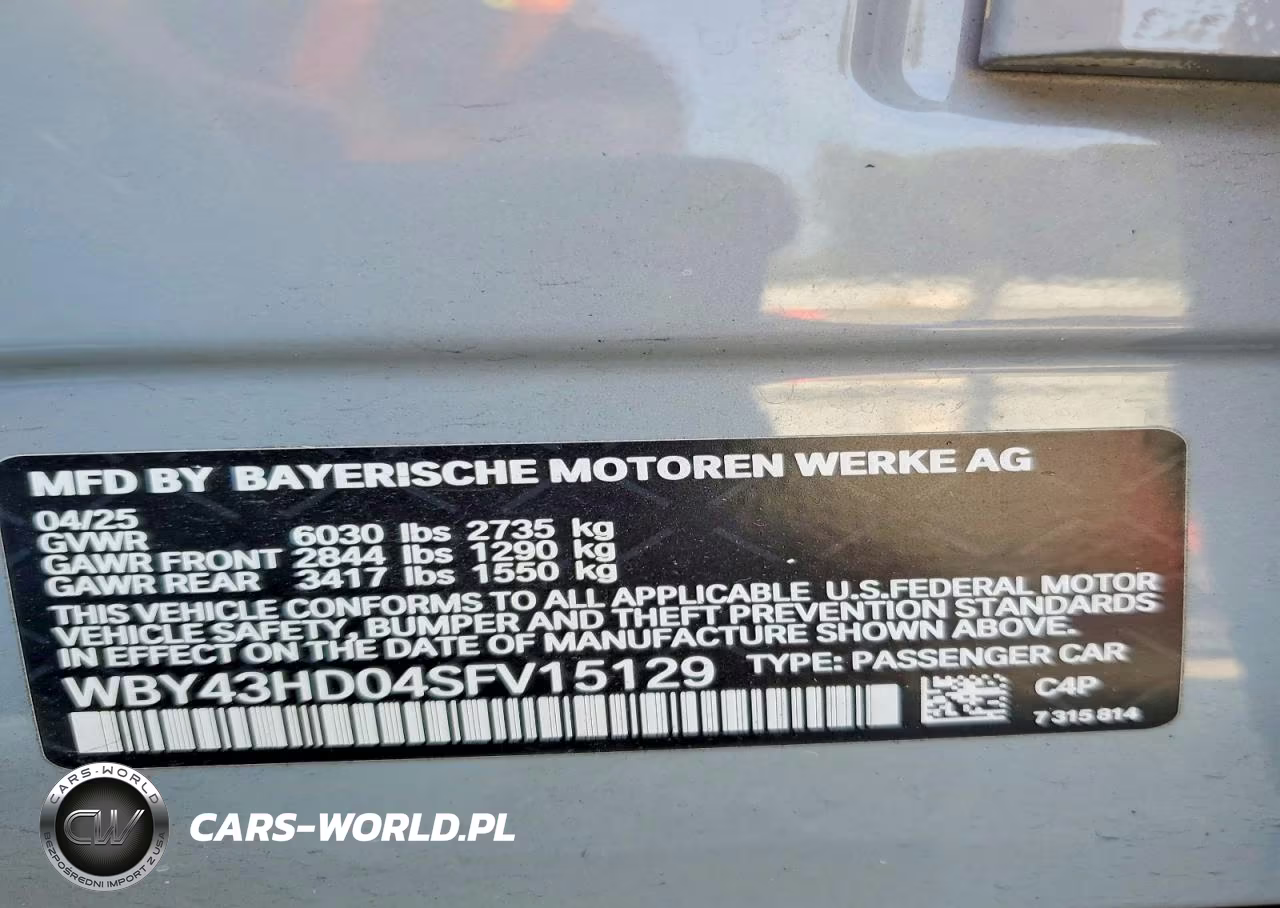 2025 BMW I4 xDrive 40 VIN:WBY43HD04SFV15129 - 12