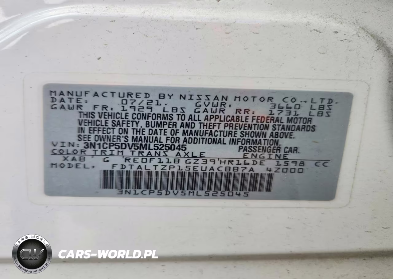 2021 Nissan Kicks Sr VIN:3N1CP5DV5ML525045 - 13
