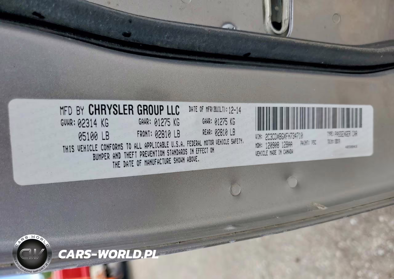 2015 Dodge Charger Se VIN:2C3CDXBGXFH734710 - 12
