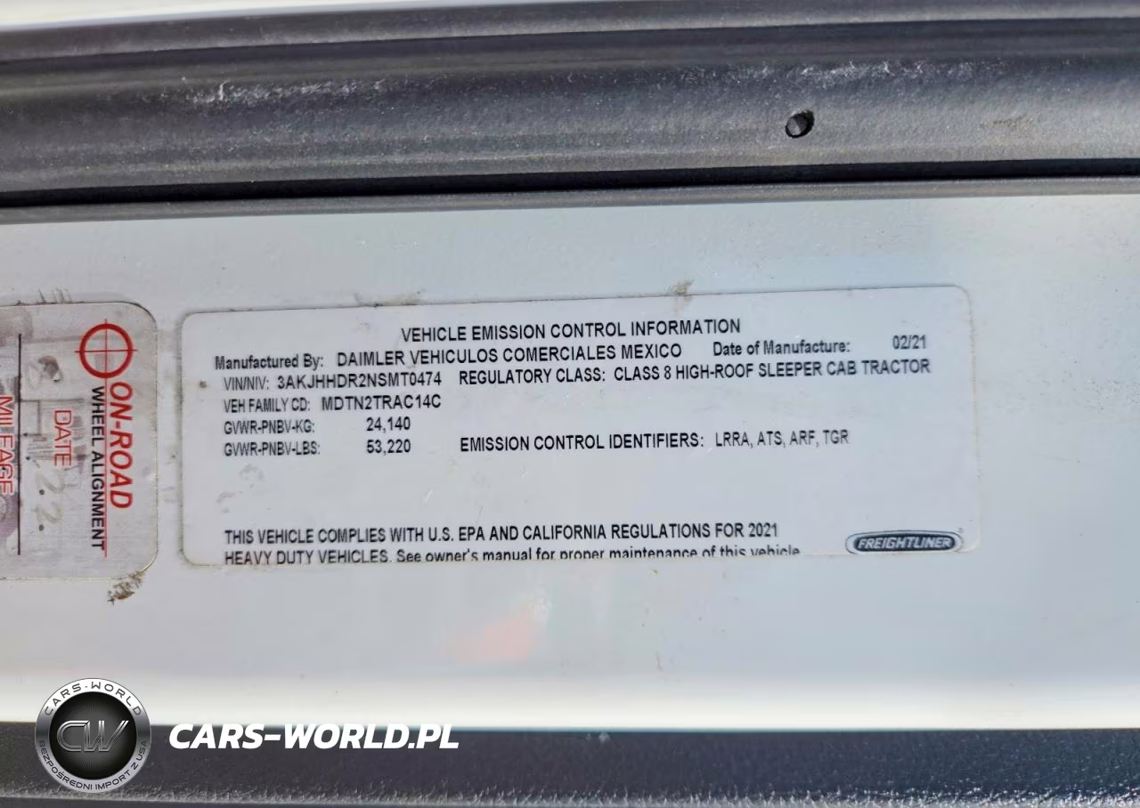 2022 Freightliner Cascadia 126 Semi Truck VIN:3AKJHHDR2NSMT0474 - 12