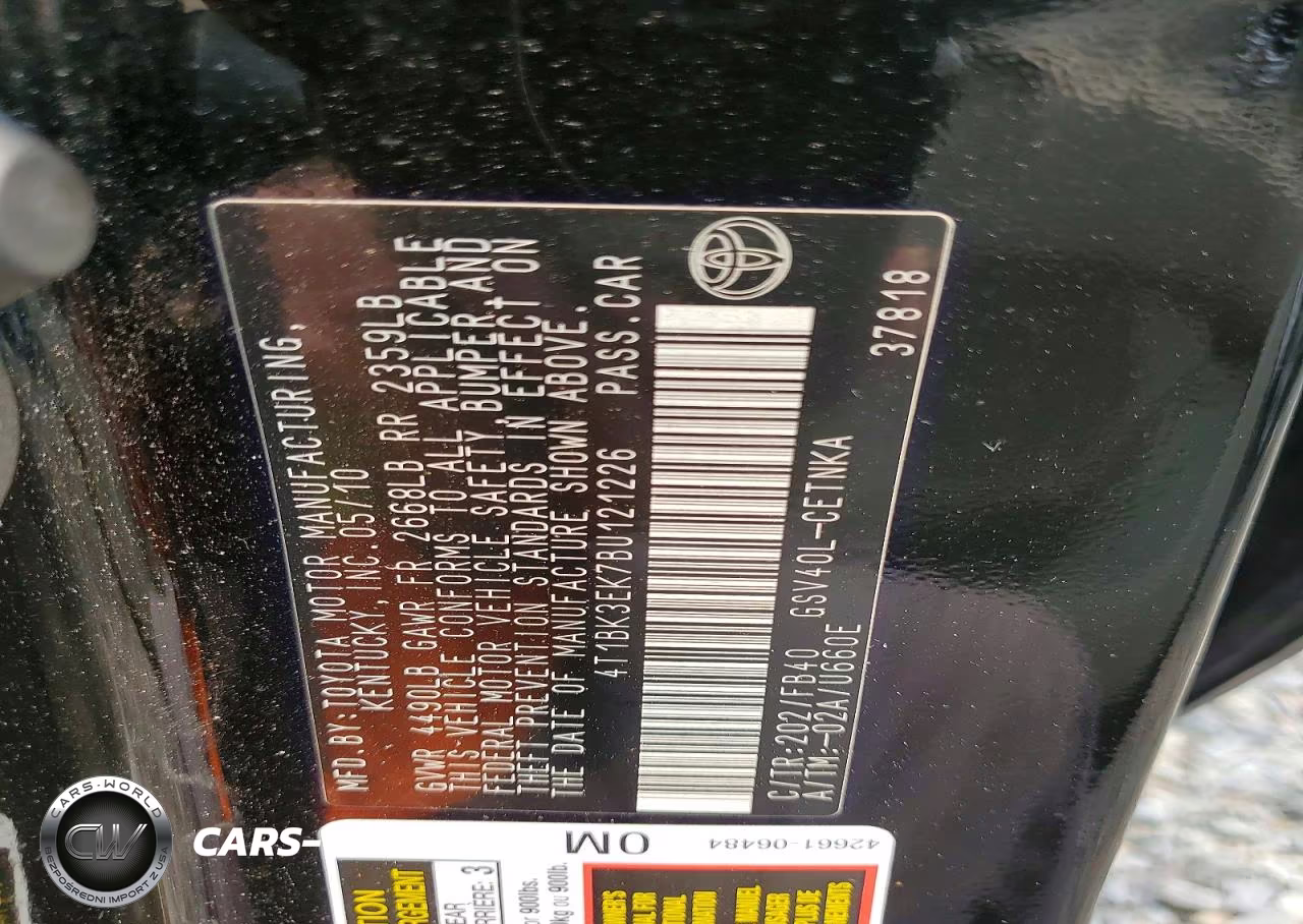 2011 Toyota Camry Le V6 VIN:4T1BK3EK7BU121226 - 12