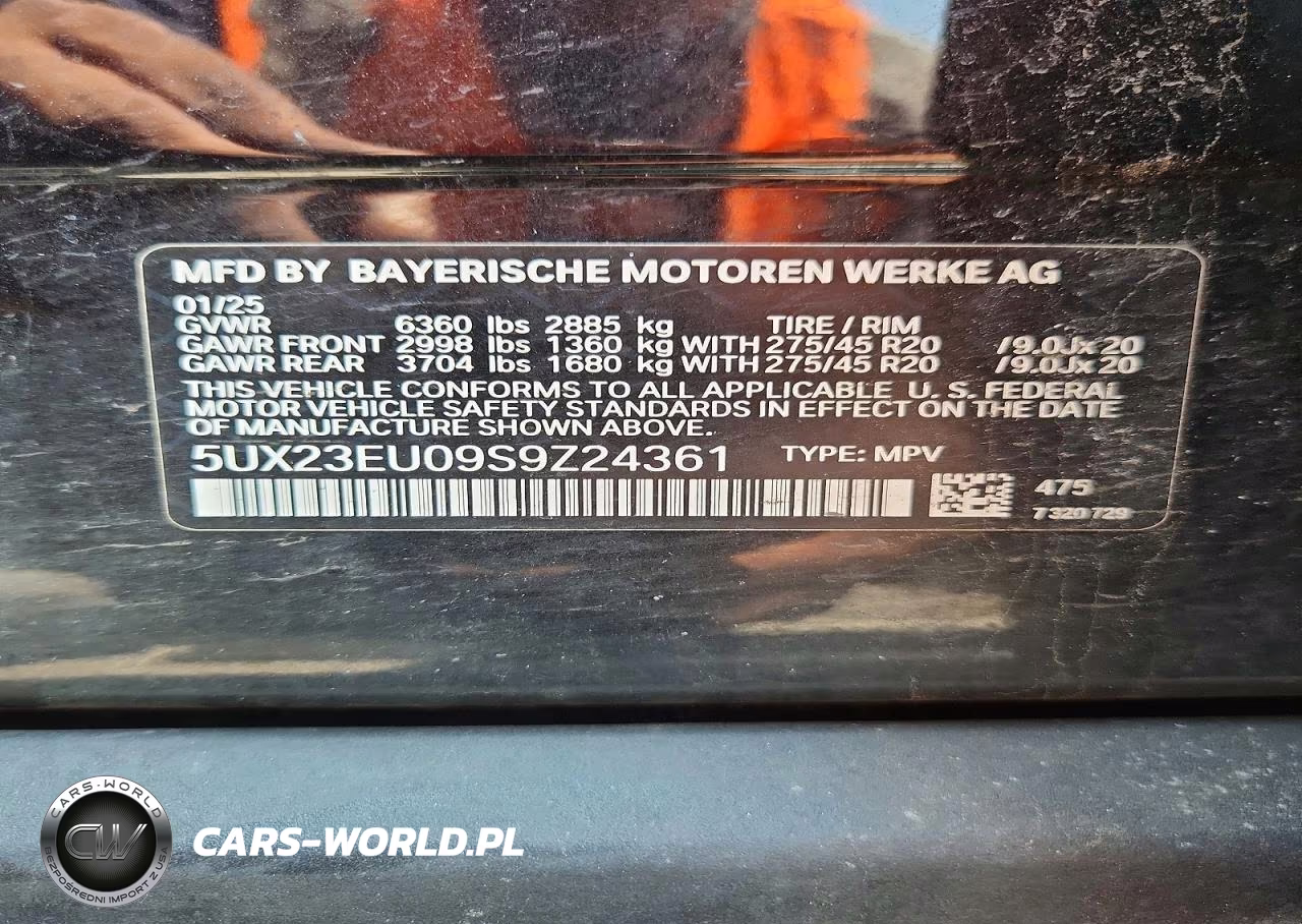 2025 BMW X5 xDrive40I VIN:5UX23EU09S9Z24361 - 13
