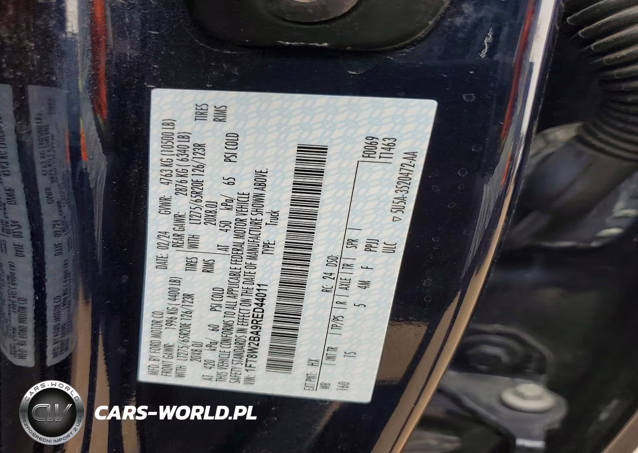 2024 Ford F250 Super Duty VIN:1FT8W2BA9RED44011 - 12