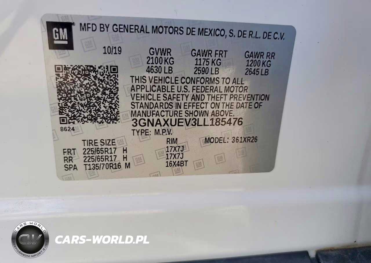 2020 Chevrolet Equinox Lt VIN:3GNAXUEV3LL185476 - 13