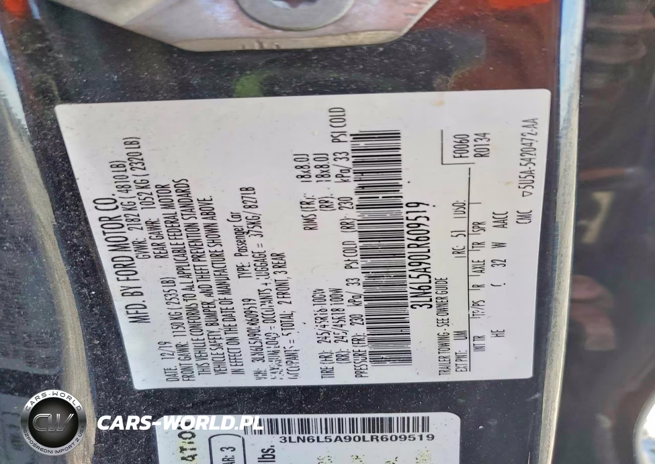 2020 Lincoln Mkz VIN:3LN6L5A90LR609519 - 12