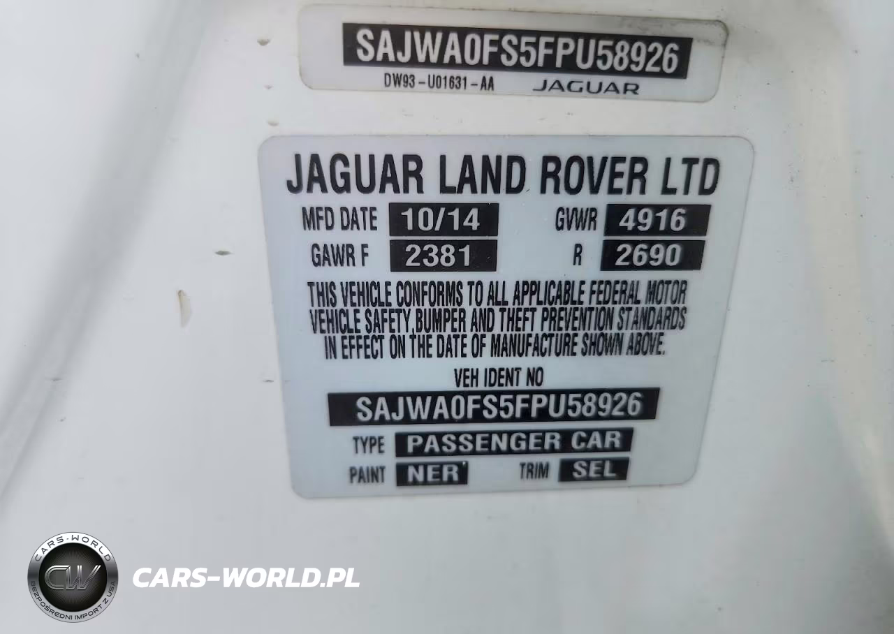 2015 Jaguar Xf 2.0T Premium VIN:SAJWA0FS5FPU58926 - 12
