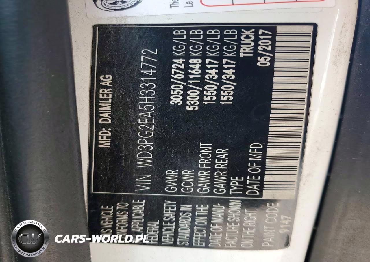 2017 Mercedes-Benz Metris VIN:WD3PG2EA5H3314772 - 13