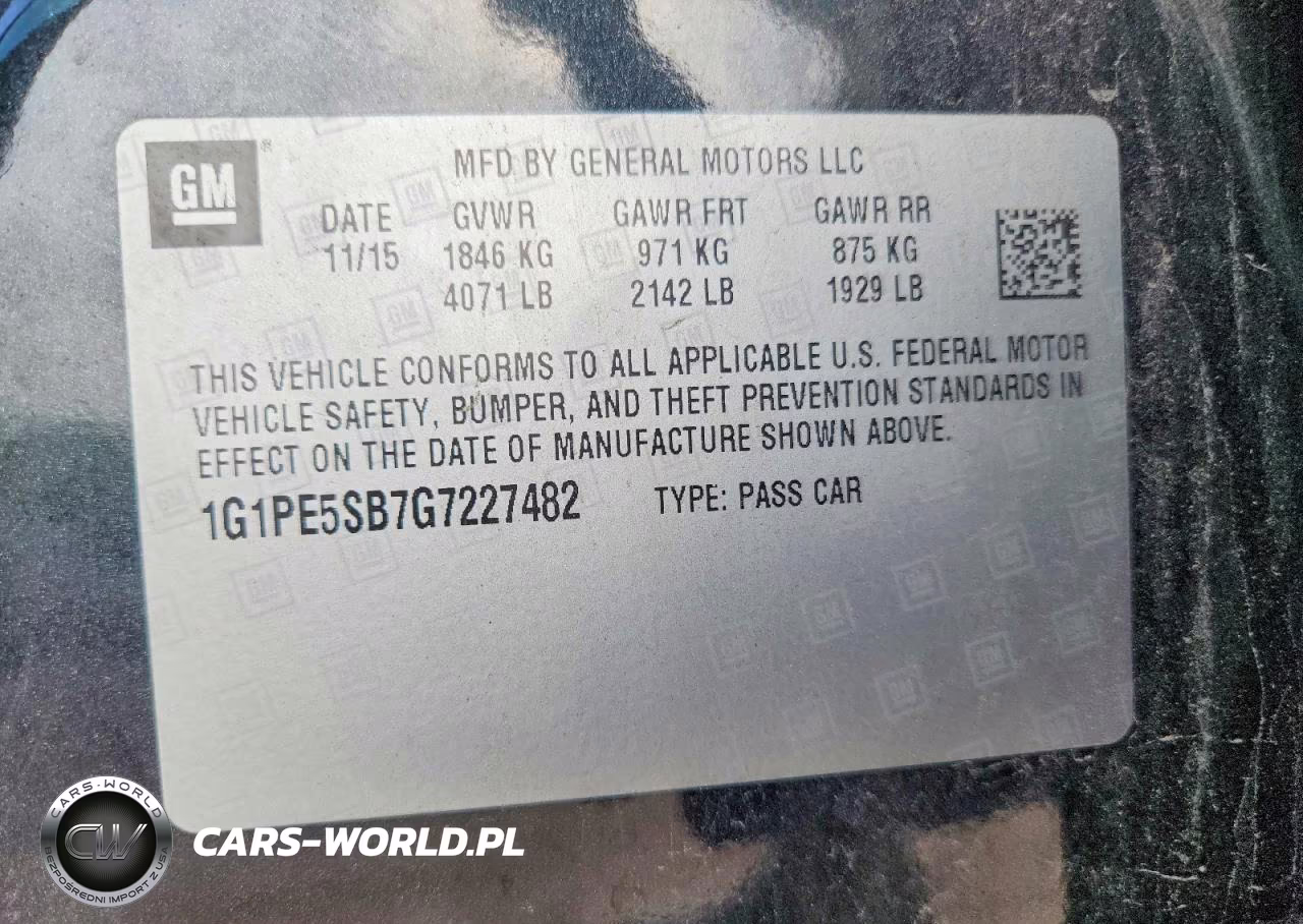 2016 Chevrolet Cruze Limited Lt VIN:1G1PE5SB7G7227482 - 12