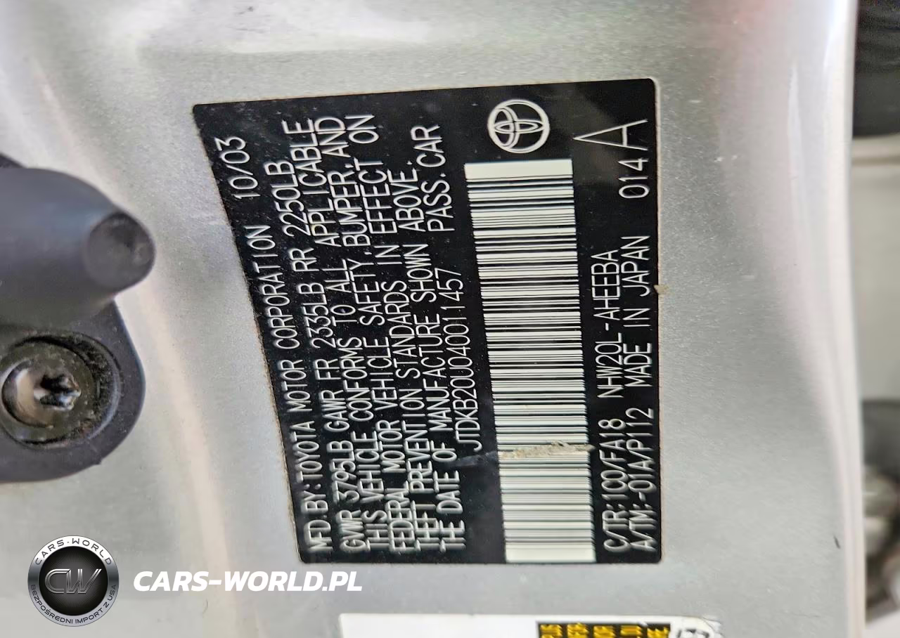 2004 Toyota Prius Base VIN:JTDKB20U040011457 - 12