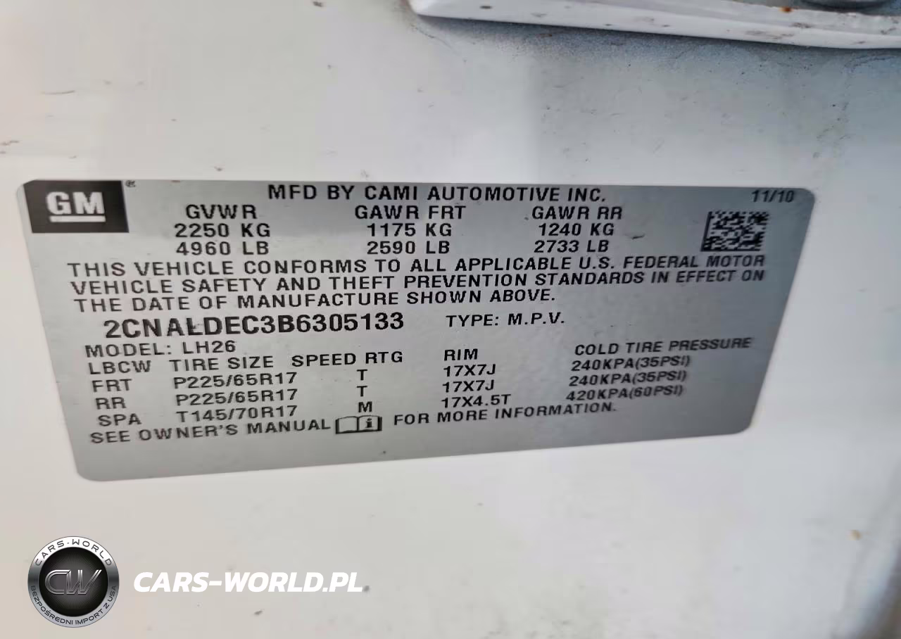 2011 Chevrolet Equinox Lt VIN:2CNALDEC3B6305133 - 14
