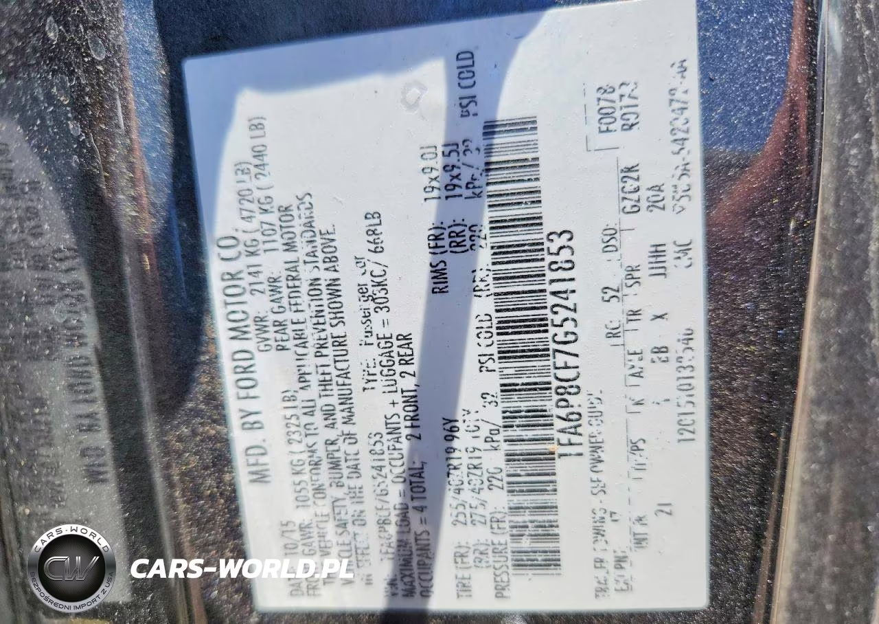 2016 Ford Mustang Gt VIN:1FA6P8CF7G5241853 - 13