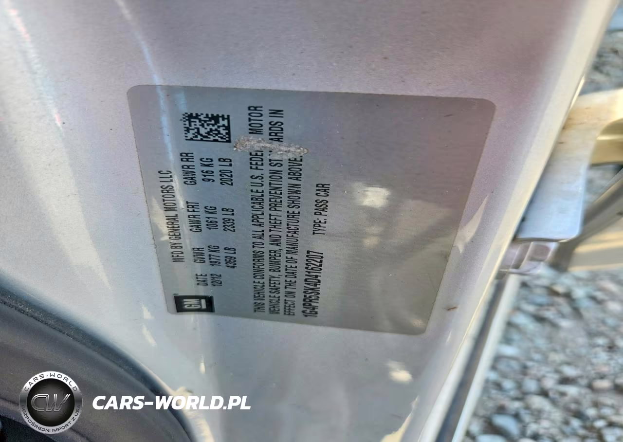2013 Buick Verano Convenience VIN:1G4PR5SK4D4162207 - 12