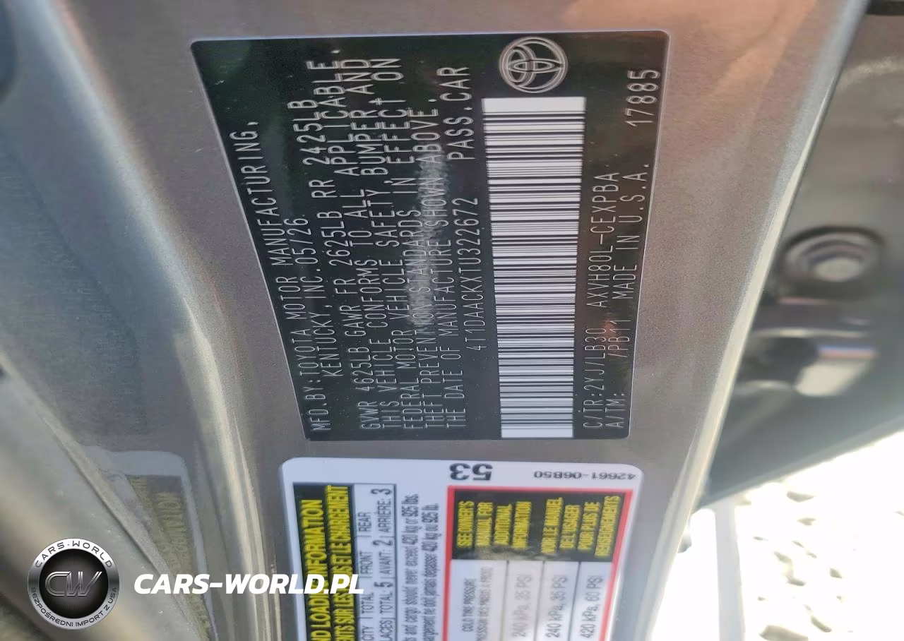 2026 Toyota Camry Xse VIN:4T1DAACKXTU322672 - 12