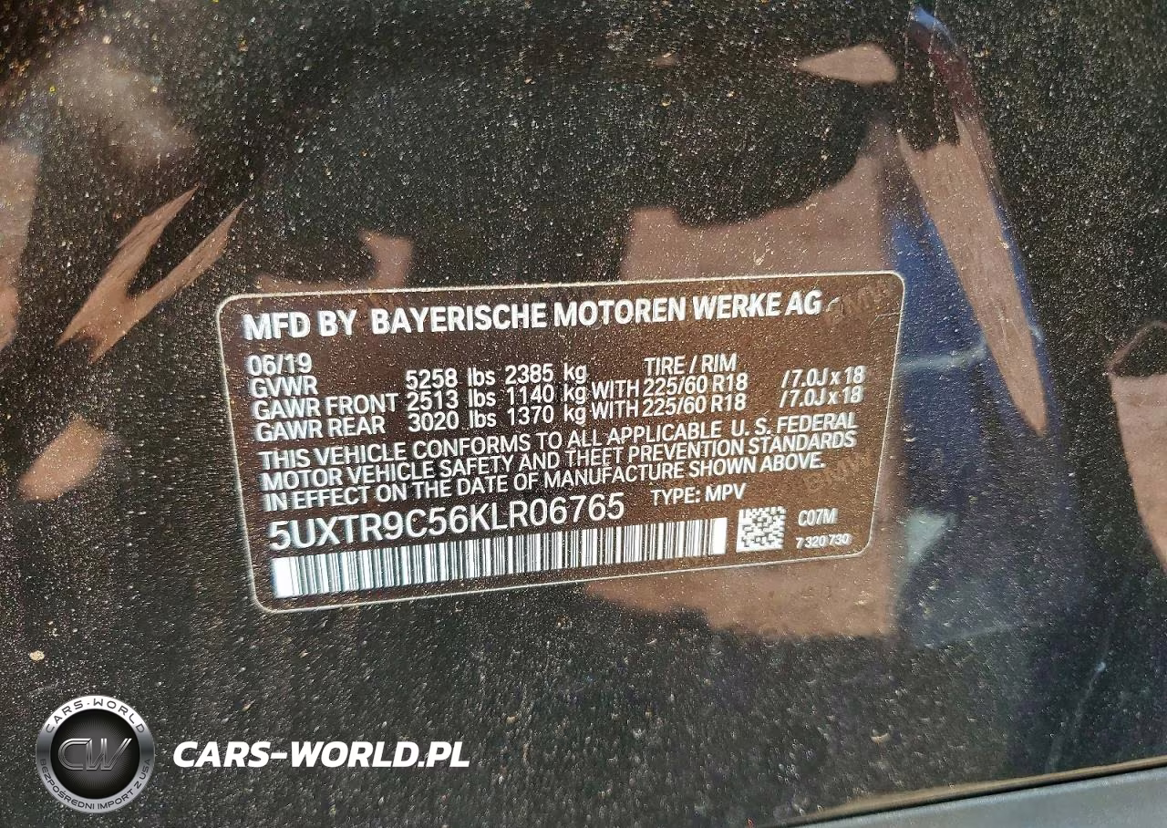 2019 BMW X3 xDrive30I VIN:5UXTR9C56KLR06765 - 13