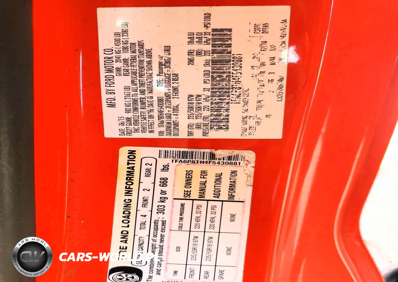 2015 Ford Mustang VIN:1FA6P8TH4F5430881 - 14