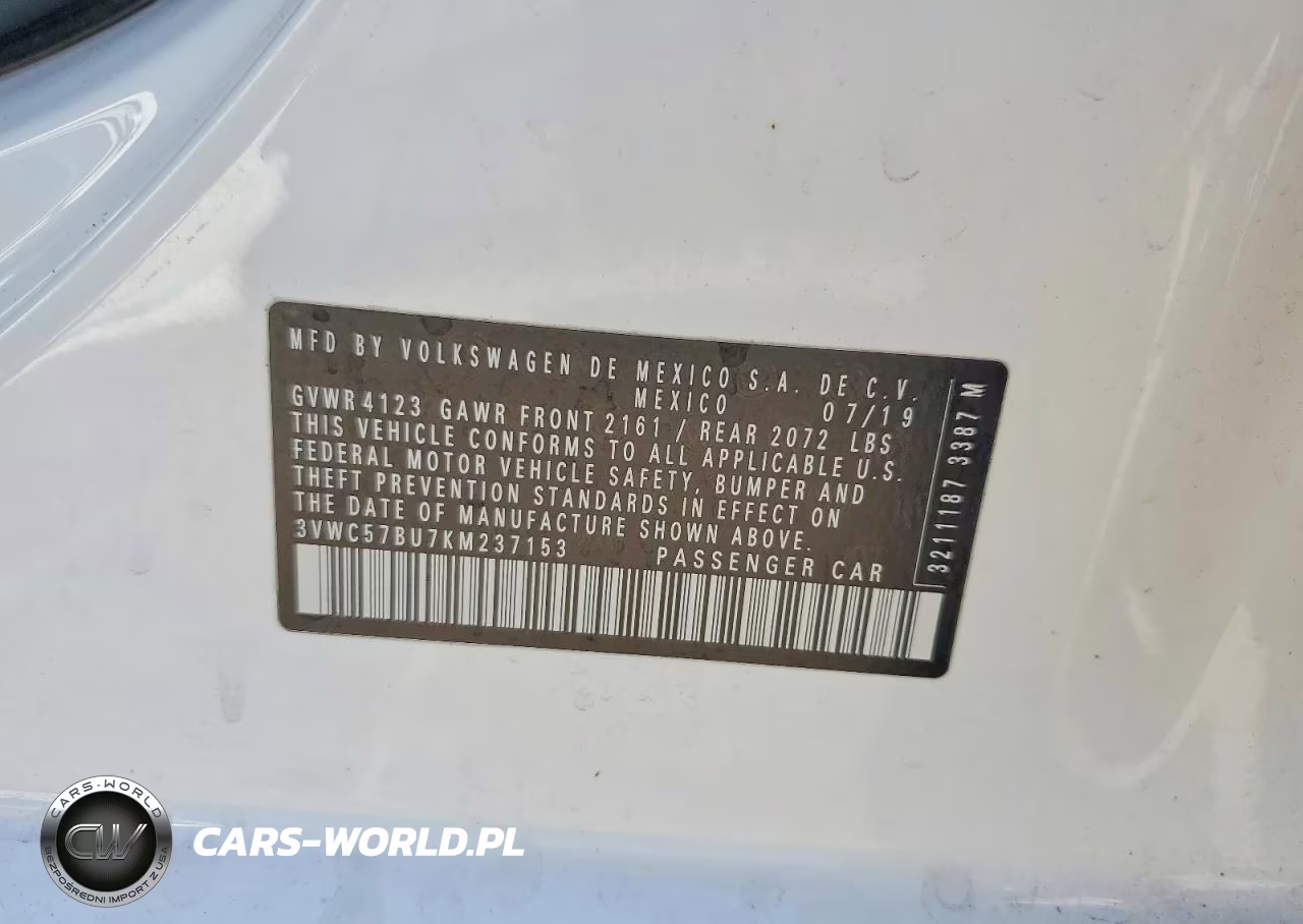 2019 Volkswagen Jetta S VIN:3VWC57BU7KM237153 - 12