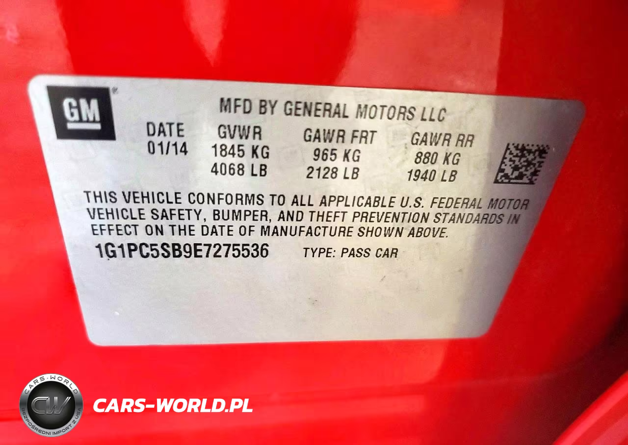 2014 Chevrolet Cruze Lt VIN:1G1PC5SB9E7275536 - 12